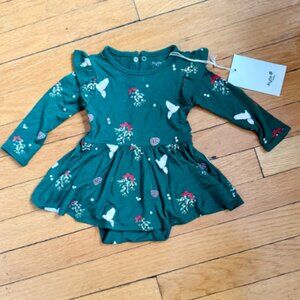Kyte baby mistletoe ballerina bubble dress NWT